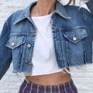 Wild Fable Cropped Denim Jacket